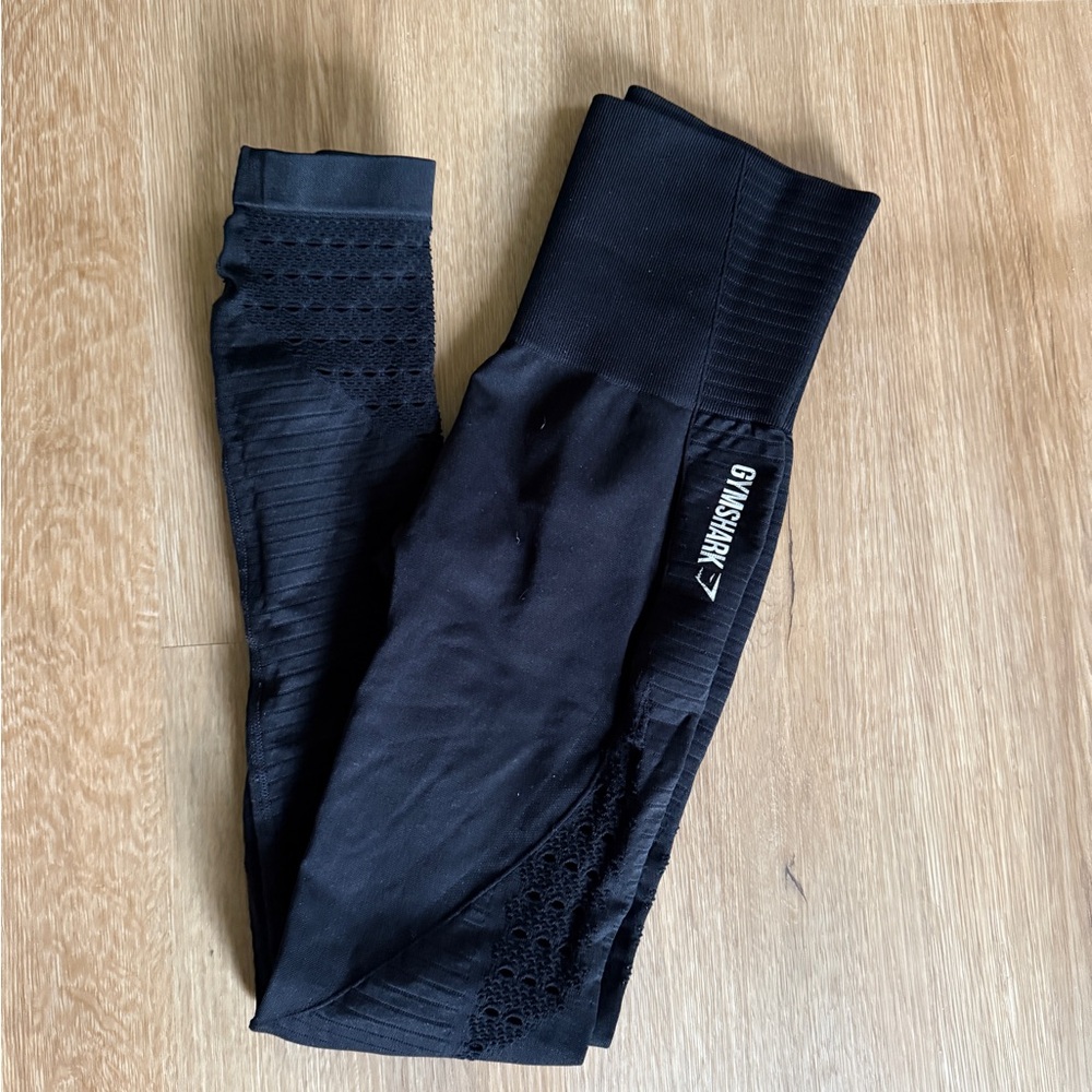 Gymshark Black Textured Leggings